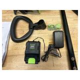 Earthwise, 20V 7.5in. Tiller Cultivator w 2.0Ah Battery, Max. Working Width 7.5 in, Engine Displacement 20 cc, Model# TC70020IT MSRP $97.99 (read description)