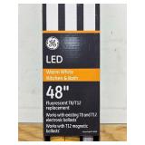 GE LED Warm White Kitchen and Bath 48"Fluorescent T8/T12replacement MSRP $38.77 (6 pack)