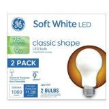 GE 93109032 9 Watts A19 Classic LED Non-Dim Light Bulb - Soft White (2/Pack) MSRP $190.70 (lot of 10)