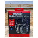 3M WorkTunes Connect + AM/FM Hearing Protector, 26dB NRR, Black, Model# 90572-DC