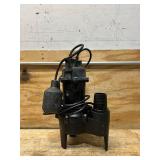 Ironton Cast Iron Sewage Pump, 4600 GPH, 1/2 HP, 2in. Port