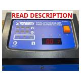 Strongway Large Current Wheel Charger, 200A Engine Boost, 120 Volts Max., 40 Amps Msrp $189.99