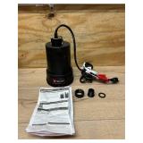 Red Lion Submersible Utility Water Pump, 1,300 GPH, 1/6 HP, 1n. MNPT/3/4in. GHT Ports, Model# RL-MP16 Msrp $94.99