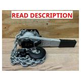 Strongway Mini Lever Chain Hoist, 1100-Lb. Capacity, 5ft. Lift Msrp $129.99