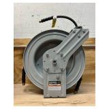 Klutch Auto-Rewind Air Hose Reel with 3/8in. x 50ft. Rubber Hose, 300 PSI Msrp $139.99