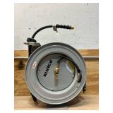 Klutch Auto-Rewind Air Hose Reel with 3/8in. x 50ft. Rubber Hose, 300 PSI Msrp $139.99