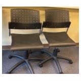 two black chairs armless