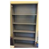 Metal bookcase five shelves