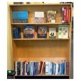 books on bookshelf