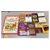Spanish dictionary and English to Spanish teaching books and DVDs