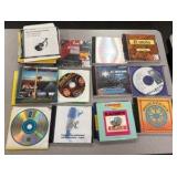 lot of CDs, English and Spanish