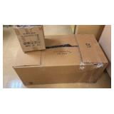 6 foot Christmas tree with stand and box of bulbs