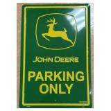John Deere parking only sign