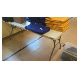 White folding table only