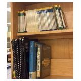 miscellaneous science books and DVDs