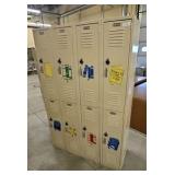 three double stack lockers