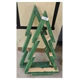 wooden pine tree decoration