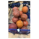 basketballs with container