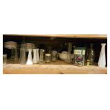 assortment of glass jars