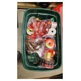 holiday ribbon Christmas bulbs
