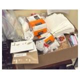 miscellaneous cleaning and kitchen supplies