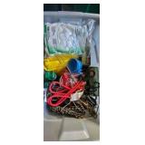 assortment of camping supplies