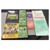 Spanish dictionary and English to Spanish teaching books and DVDs