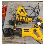 assortment of DeWalt tools