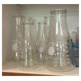 test tubes, test tube holders flasks