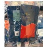 brand new bags of fabric, paint, paper towels, fabric, and letter stamps