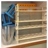 test tubes, test tube holders flasks