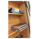 miscellaneous science books and DVDs