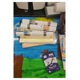 assortment of art materials