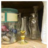 assortment of glass jars