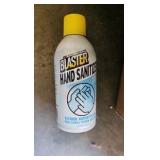crate of first aid hand sanitizer masks
