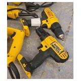 assortment of DeWalt tools