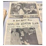 vintage Saint Paul Pioneer press and Minneapolis Tribune papers from the 60s and 70s