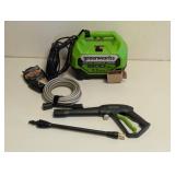 NEW GREENWORKS ELECTRIC PRESSURE WASHER 1800 PSI