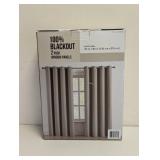 100% BLACKOUT WINDOW PANELS 2PK BROWN