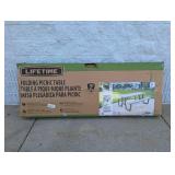 NEW LIFETIME FOLDING PICNIC TABLE GRAY