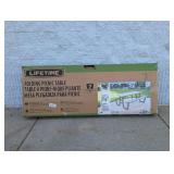 NEW LIFETIME FOLDING PICNIC TABLE GRAY