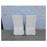 (2) CLARE SLIPCOVER DINING CHAIRS CREAM