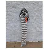 SUNBRELLA UMBRELLA BLACK/WHITE STRIPED