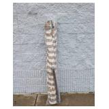 SUNBRELLA UMBRELLA BROWN/WHITE STRIPED