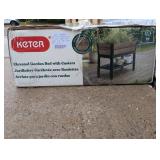 KETER SIGNATURE COLLECTION ELEVATED GARDEN BED WITH CASTERS