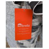 SUNBRELLA UMBRELLA BLACK/WHITE STRIPED