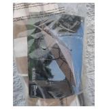 SUNBRELLA UMBRELLA BROWN/WHITE STRIPED