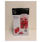STUDIO TU DRINKWARE GLASS DRINK DISPENSER WITH CERAMIC STAND