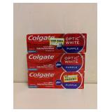 (3) NEW COLGATE OPTIC WHITE PURPLE TOOTHPASTE