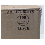CWC HANGERS BLACK 100PK